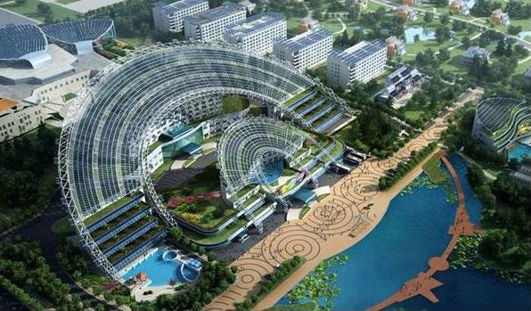 Teknologi Bangunan Ramah Lingkungan. : Sun-Moon Mansion Di China